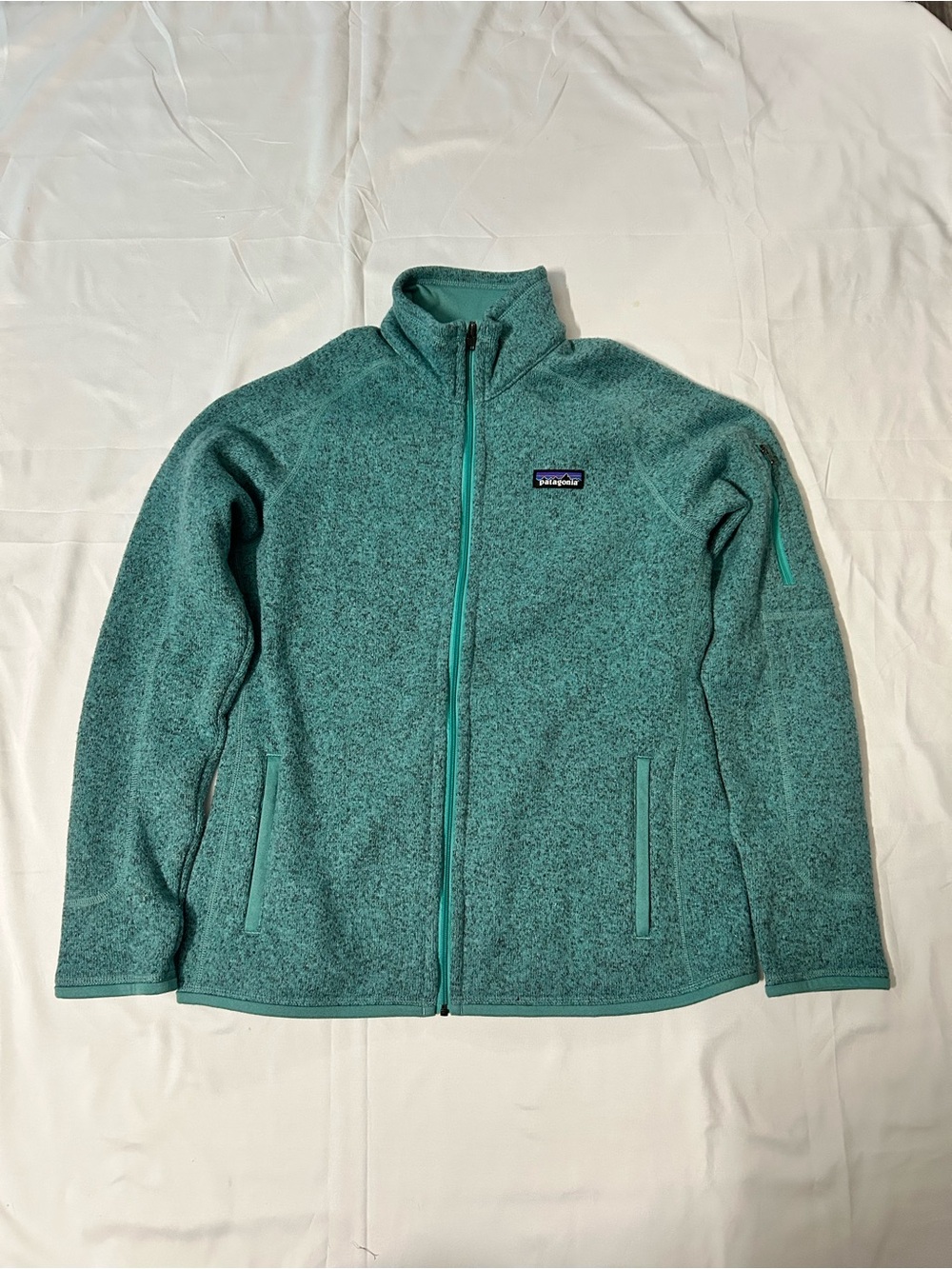 Patagonia Kids Teal Green Full-Zip Fleece Jacket